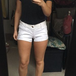 Hollister white shorts